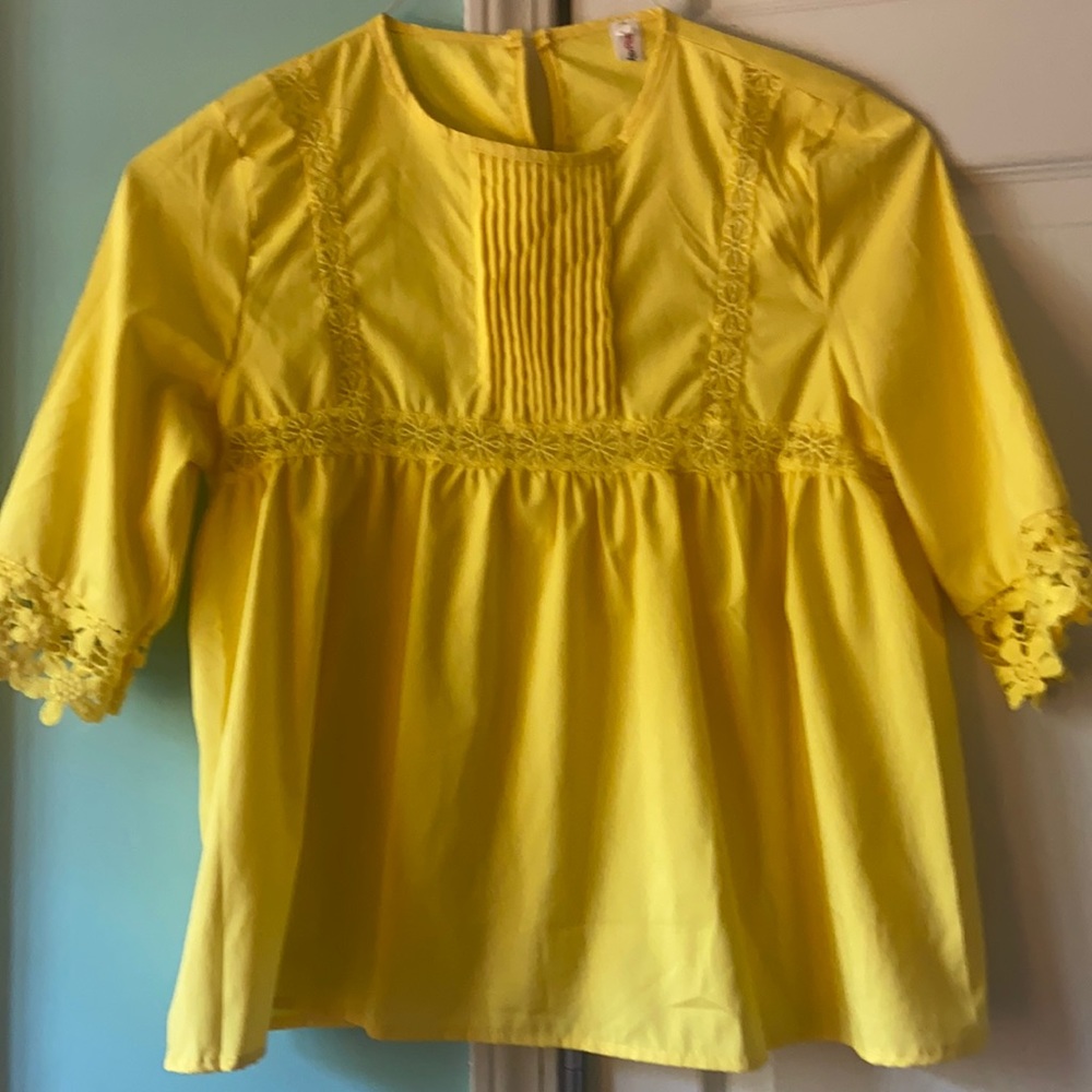 yellow top rarely worn
